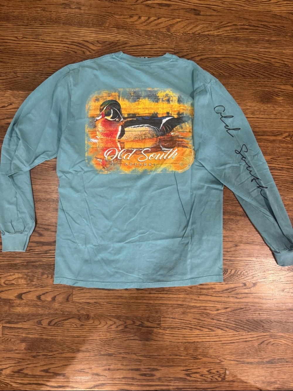Comfort Colors Teal Long Sleeve Duck Graphic Tee